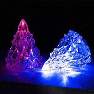 Christmas Tree Iceberg Diamond Crystal Lights Decorative Ambient Light Acrylic Ornaments, Color: Colorful Light