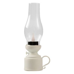 Retro Luminous Kerosene Lamp Christmas Simulation Oil Lamp Decoration, Spec: Water-drop (White)