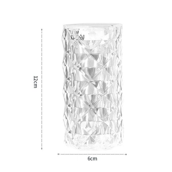 2 PCS SF-001A 1.5V Rose Ambient Light Bedside Crystal LED Desk Lamp, Color: Yellow Light - Image 3