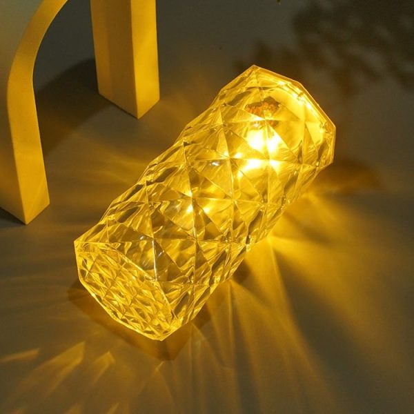 2 PCS SF-001A 1.5V Rose Ambient Light Bedside Crystal LED Desk Lamp, Color: Yellow Light - Image 5