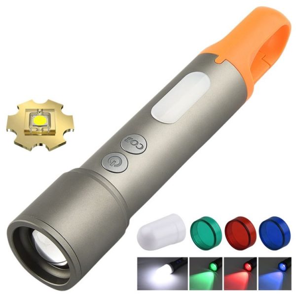Type-C Rechargeable LED Telescopic Zoom Mini Flashlight (SD26601)