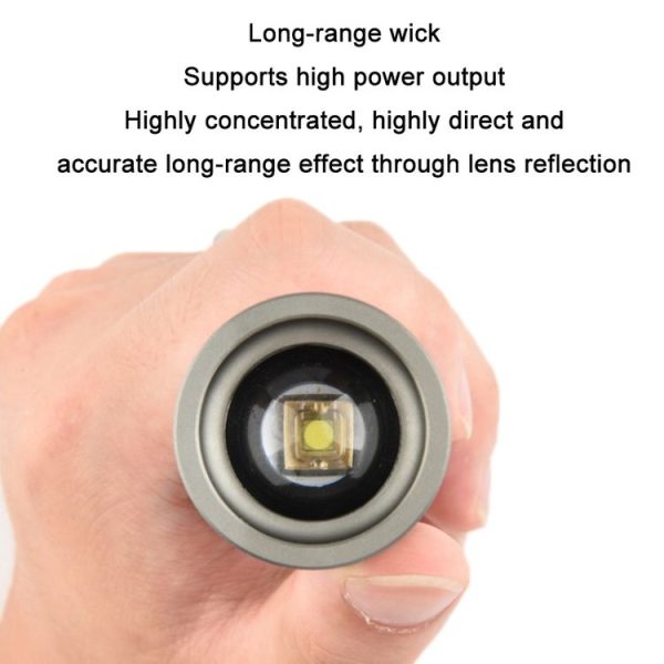 Type-C Rechargeable LED Telescopic Zoom Mini Flashlight (SD26601) - Image 4