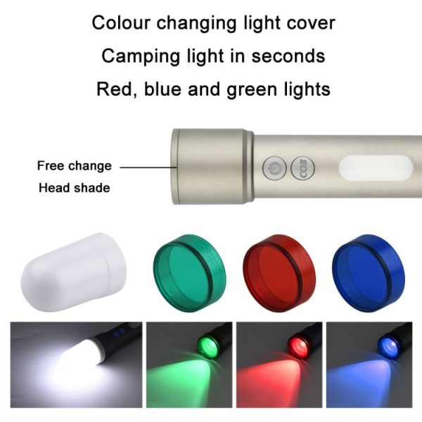 Type-C Rechargeable LED Telescopic Zoom Mini Flashlight (SD26601) - Image 6