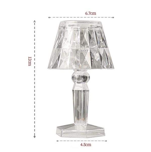 2 PCS 1.5V Diamond Ambience Desk Lamp LED Crystal Night Light, Spec: Warm Light - Image 3