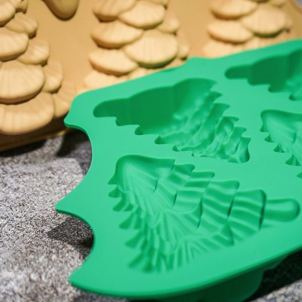 FF2569 Christmas Simulation Christmas Tree Mold Cake Mold Baking Tool, Style: 6 Even Christmas Tree - Image 3