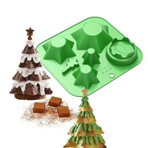 FF2569 Christmas Simulation Christmas Tree Mold Cake Mold Baking Tool, Style: 6 Even Christmas Tree - Image 6
