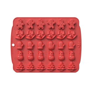 Christmas Supplies Drop Glue Mold Cake Barbecue Baking Tool, Color: Red