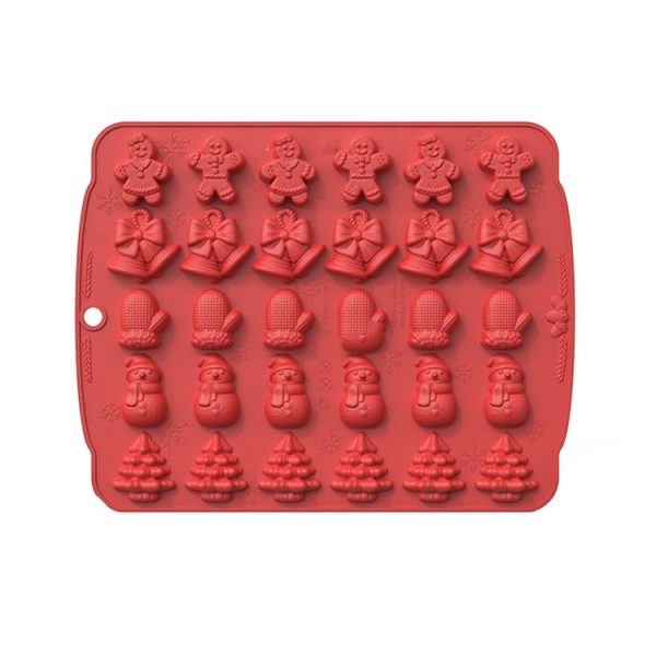 Christmas Supplies Drop Glue Mold Cake Barbecue Baking Tool, Color: Red