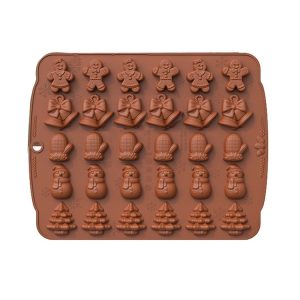 Christmas Supplies Drop Glue Mold Cake Barbecue Baking Tool, Color: Chocolate Color