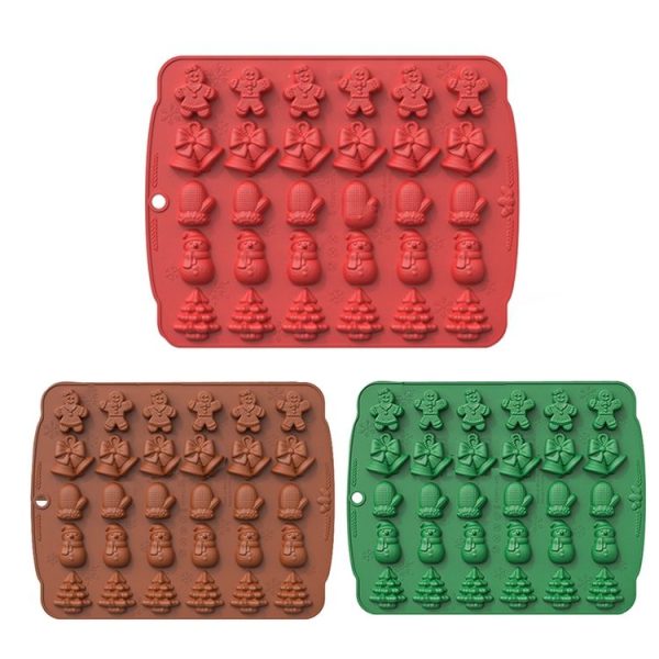 Christmas Supplies Drop Glue Mold Cake Barbecue Baking Tool, Color: Chocolate Color - Image 2