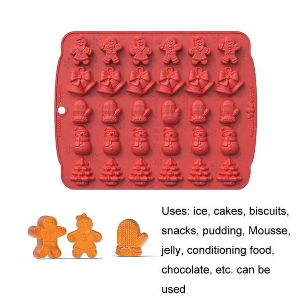 Christmas Supplies Drop Glue Mold Cake Barbecue Baking Tool, Color: Chocolate Color - Image 5