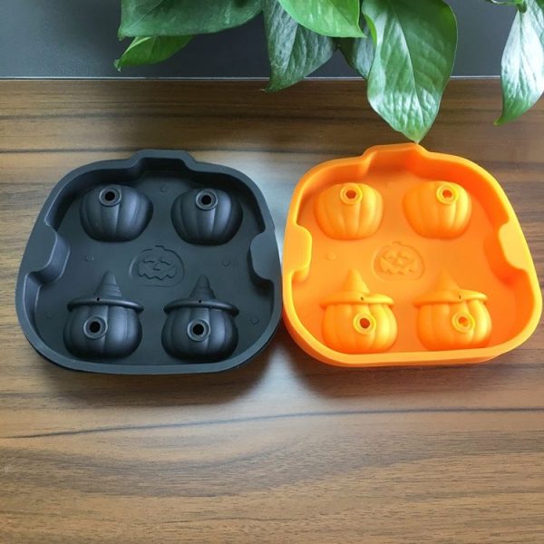 Pumpkin Ice Cream Silicone Ice Grid Mold Chocolate Whiskey Ice Cubes Ice Hockey (Black) - Image 2