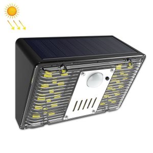 N775 Solar Alarm Wall Light RV Camping Infrared Induction Light (Cold White)