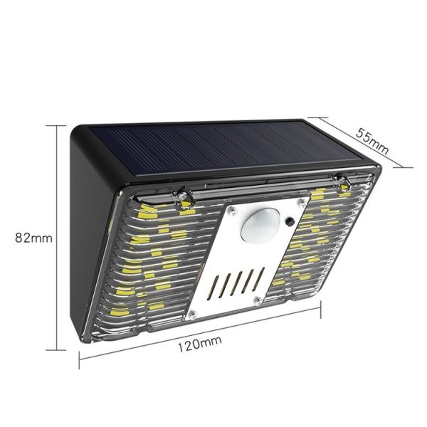 N775 Solar Alarm Wall Light RV Camping Infrared Induction Light (Cold White) - Image 2