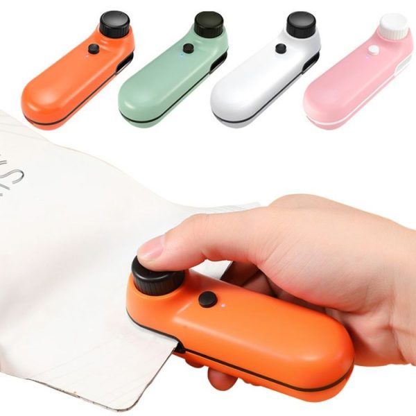 W-168 Knob Charging Sealing / Opening Machine Mini Snack Moisture Sealer (Orange) - Image 2