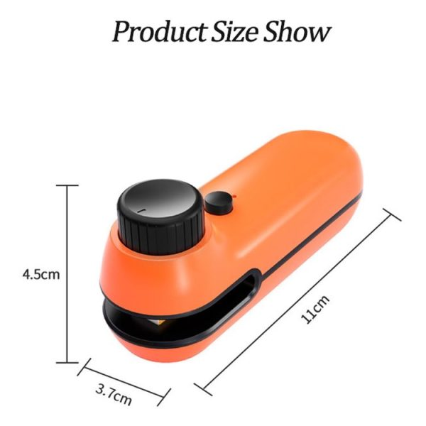 W-168 Knob Charging Sealing / Opening Machine Mini Snack Moisture Sealer (Orange) - Image 3