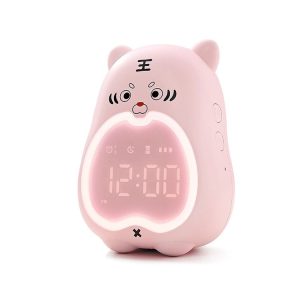 Learning Electronic Alarm Clock Children Night Light (Pink)