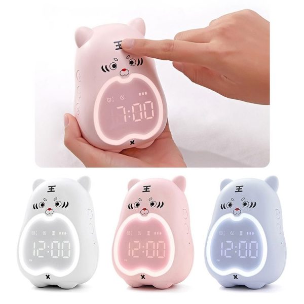 Learning Electronic Alarm Clock Children Night Light (Pink) - Image 2