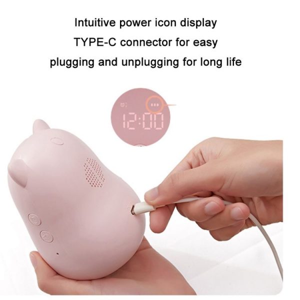 Learning Electronic Alarm Clock Children Night Light (Pink) - Image 4