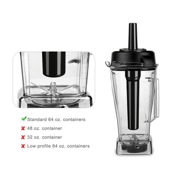 Vitamix 760 / 5000 / 5200 Blenders Standard 64oz Container Blender Tamper Tool (Black) - Image 6