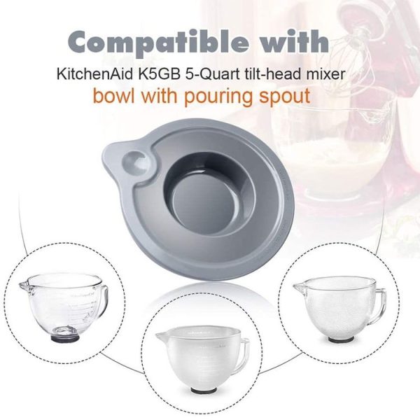 KA-T5 For KitchenAid K5GB 5QT Tilt Head Stand Mixer Glass Bowl Seal Lid - Image 3