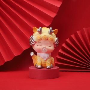 Heavenly Auspicious Beast Hidden Model Enamel Piggy Bank (Small Golden Unicorn)