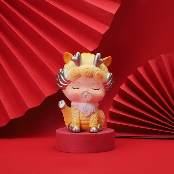 Heavenly Auspicious Beast Hidden Model Enamel Piggy Bank (Small Golden Unicorn)