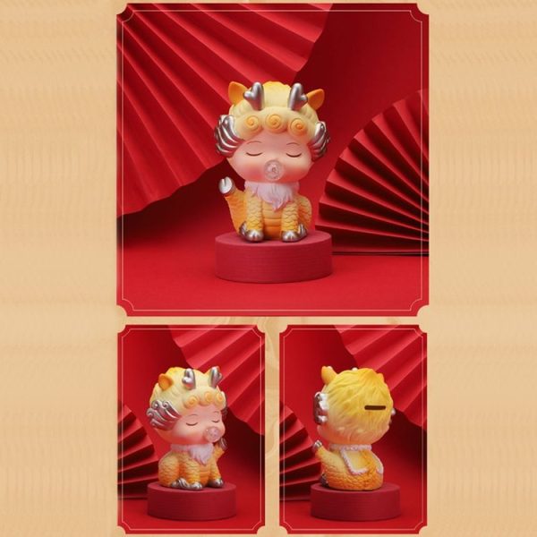 Heavenly Auspicious Beast Hidden Model Enamel Piggy Bank (Small Golden Unicorn) - Image 2