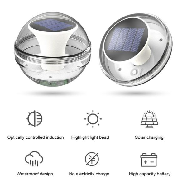 Solar Water Floating Lights Patio Pool Floating Landscape Decorative Lights (Three Light Mode) - Image 2