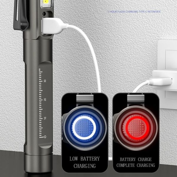 DT005 LED White + Yellow Pen Light Rechargeable Flashlight Doctor Nurse Pen Lighting - Image 5