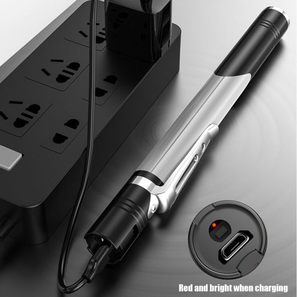 B35 XPG+LED Mini Pen Light Three Light Sources Convenient Flashlights (Grey) - Image 5