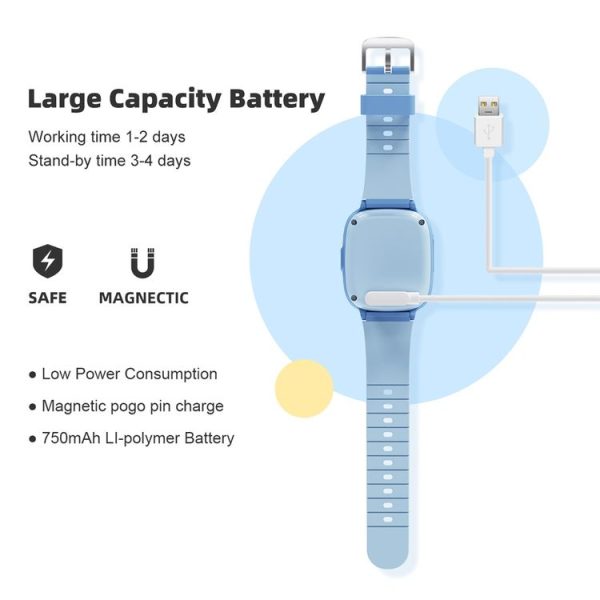 LT30E European Version 4G Waterproof Touch Photo Electronic Positioning Children Smart Watch (Blue) - Image 4