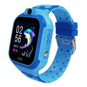 LT37-4G European Version 4G Waterproof Touch Photo Electronic Positioning Children Smart Watch (Blue)