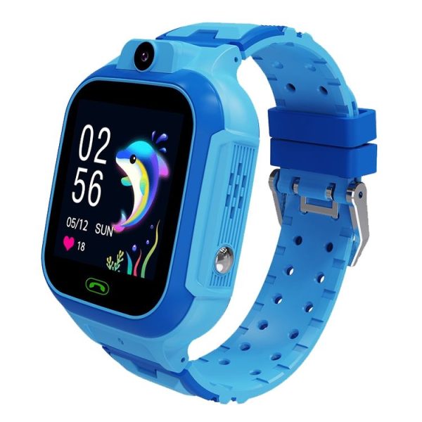 LT37-4G European Version 4G Waterproof Touch Photo Electronic Positioning Children Smart Watch (Blue)
