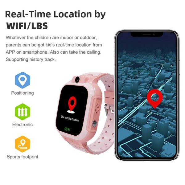 LT37-4G European Version 4G Waterproof Touch Photo Electronic Positioning Children Smart Watch (Blue) - Image 6
