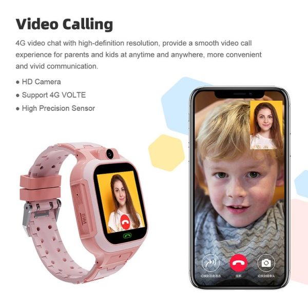 LT37-4G European Version 4G Waterproof Touch Photo Electronic Positioning Children Smart Watch (Blue) - Image 7