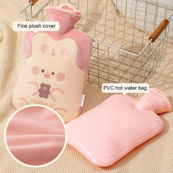 ZS103 Cartoon Plush Water-filled Explosion-proof Hot Water Bags, Spec: Purple Duck (1000ml) - Image 3