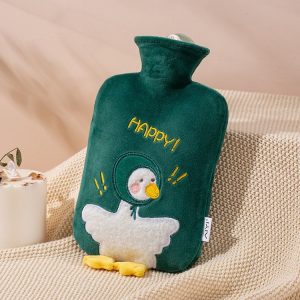 ZS103 Cartoon Plush Water-filled Explosion-proof Hot Water Bags, Spec: Ink Green Duck (1000ml)