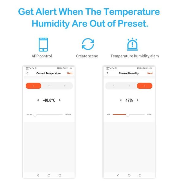 Wifi Temperature And Humidity Meter Sensor Equipment Smart Home Graffiti APP Temperature And Humidity Sensor (Black) - Image 10