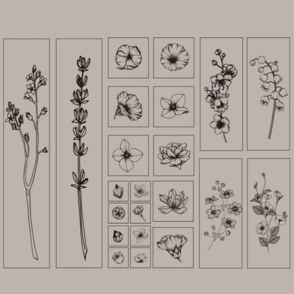 Handbook Seal Holly Wood Rubber Stamp Set (Life Is Like A Summer Flower) - Image 2