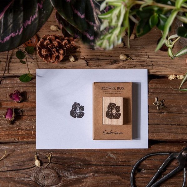 Vintage Botanical Stamp DIY Handbook Decorative Journal Beechwood Stamp (Sabrina)