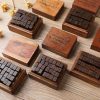 E13 28PCS / Set Vintage Wooden Alphabet and Number Diary Handbook DIY Stamps (Regular Capital) - Image 2