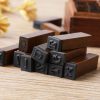 E13 28PCS / Set Vintage Wooden Alphabet and Number Diary Handbook DIY Stamps (Regular Capital) - Image 5