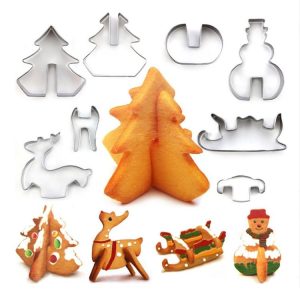 Stainless Steel 3D Stereo Cookie Mold Christmas Cookie Baking Appliance (Large)