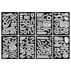 1 Sets Handbook DIY Vintage Text Sticker Material Pack (Curve)