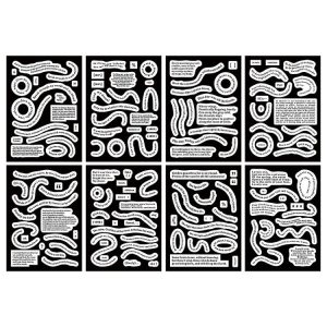 1 Sets Handbook DIY Vintage Text Sticker Material Pack (Curve)
