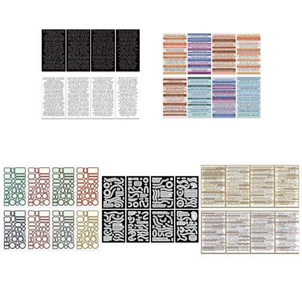 1 Sets Handbook DIY Vintage Text Sticker Material Pack (Curve) - Image 2