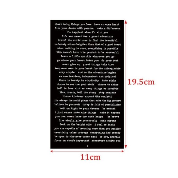 1 Sets Handbook DIY Vintage Text Sticker Material Pack (Curve) - Image 3