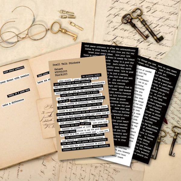 1 Sets Handbook DIY Vintage Text Sticker Material Pack (Curve) - Image 4