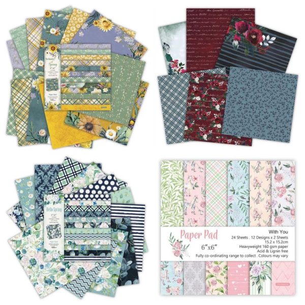2 Sets 6 Inch Scrapbooking Background Paper Art Handmade Crafts (Spring Color 02) - Image 5